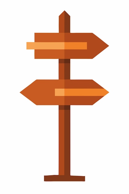 Vector de señal de dirección sobre fondo blanco