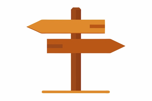 Vector de señal de dirección sobre fondo blanco
