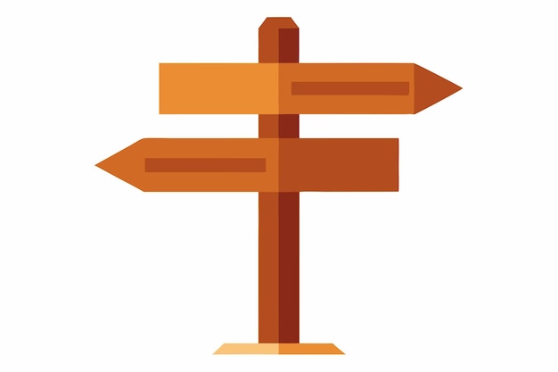 Vector de señal de dirección sobre fondo blanco