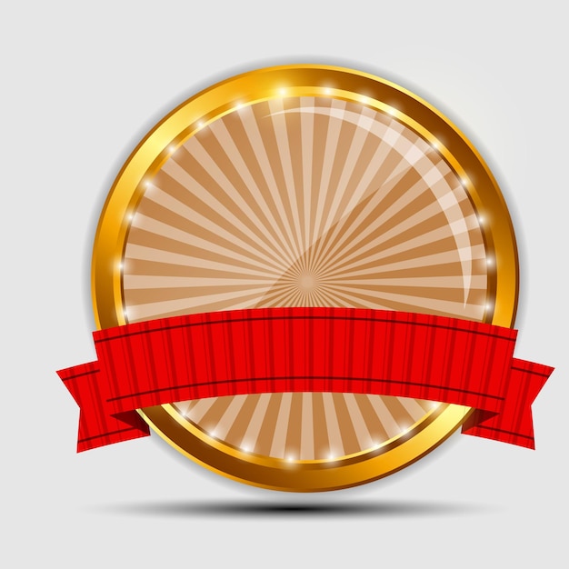 Vector de señal de oro, plantilla de etiqueta