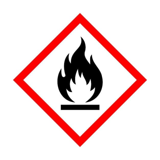 vector de señales inflamables
