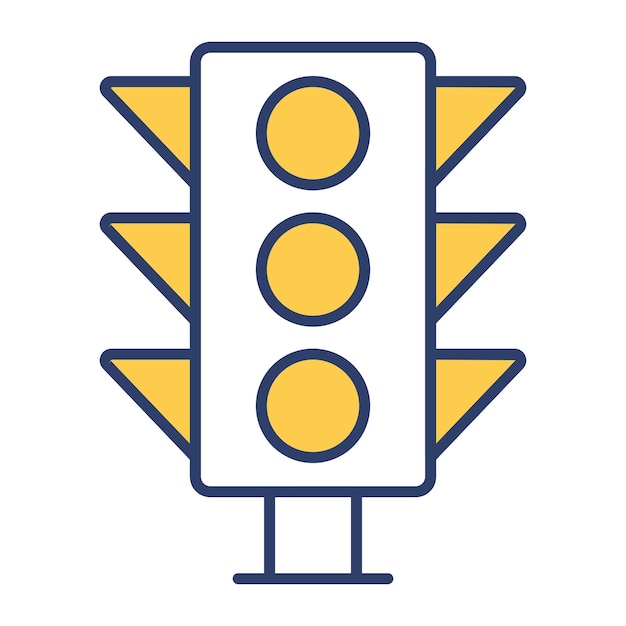 Vector de señales de tráfico bellamente diseñado icono de semáforos