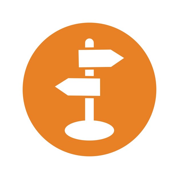 Vector de señales de tráfico con ícono de dirección