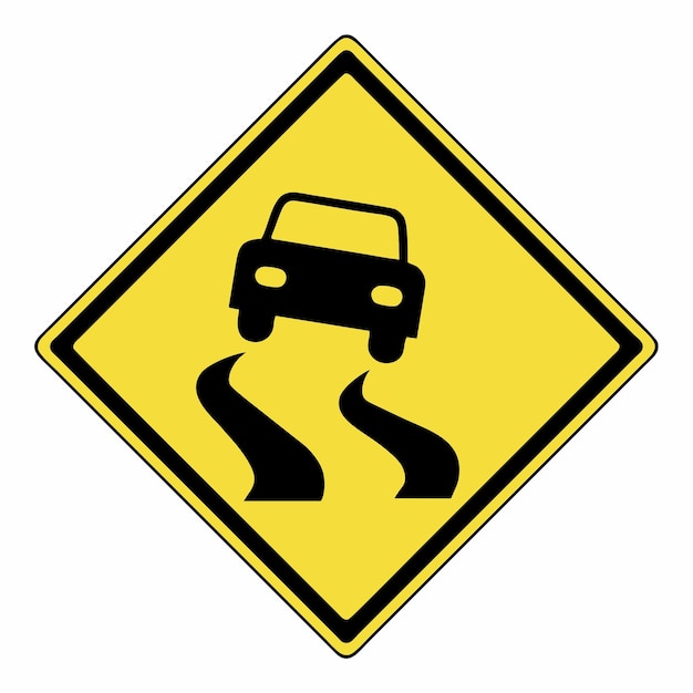 Vector de señalización de advertencia amarilla