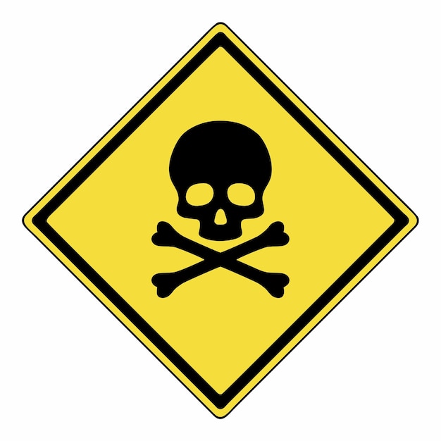 Vector de señalización de advertencia amarilla