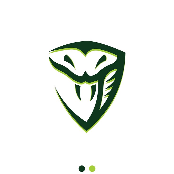 Vector vector serpiente cabeza logo mascota emblema deporte logo concepto vector