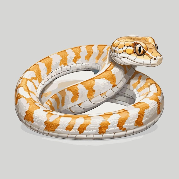 Vector de serpientes sobre un fondo blanco