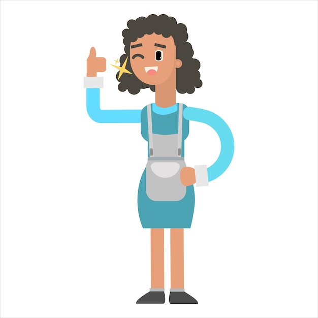 Vector de servicio de limpieza de mujeres