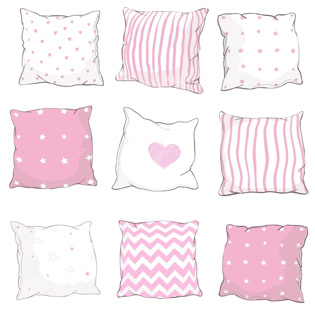 Vector set almohadas.