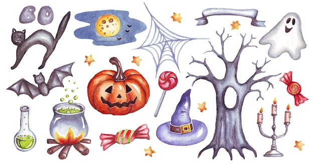 vector set de halloween