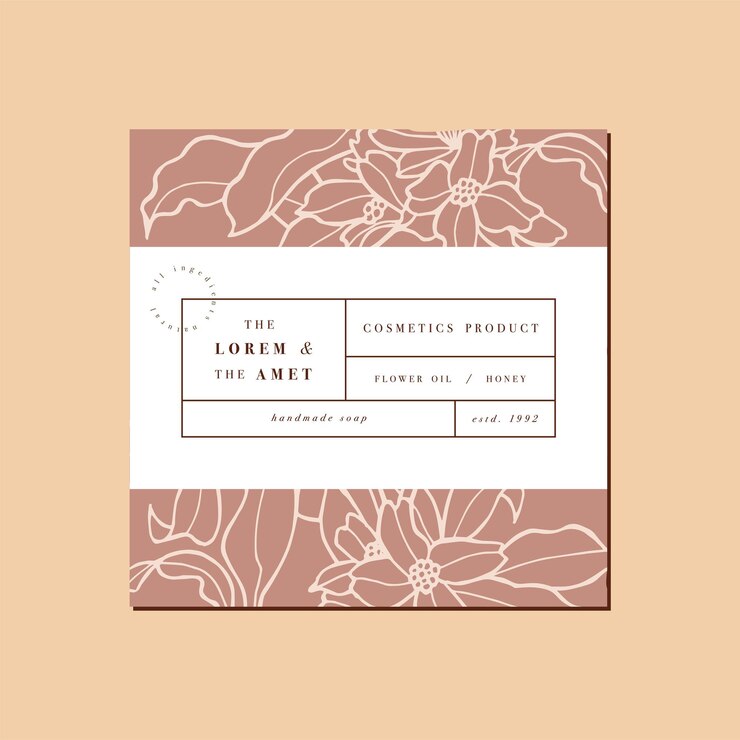 Vector set pattens para cosméticos con patrones de diseño de plantillas de etiquetas o papel de regalo para paquete un ...