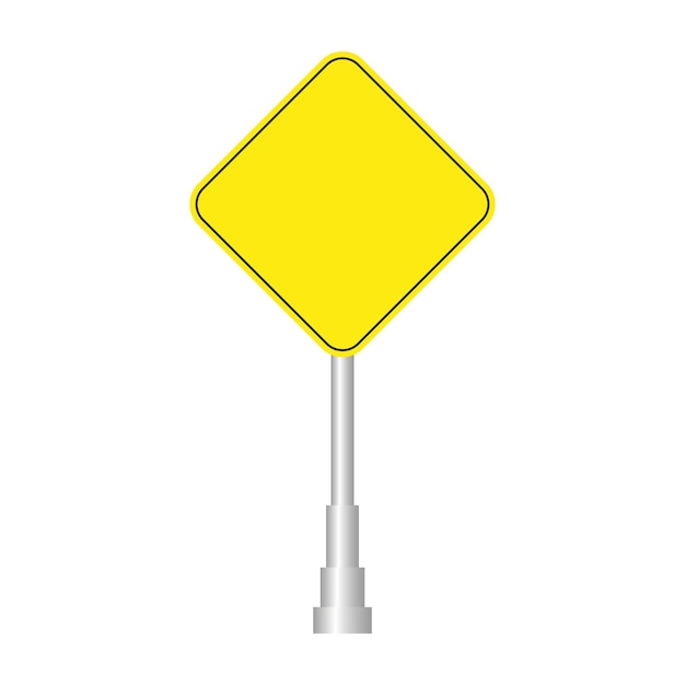 Vector de signo en blanco