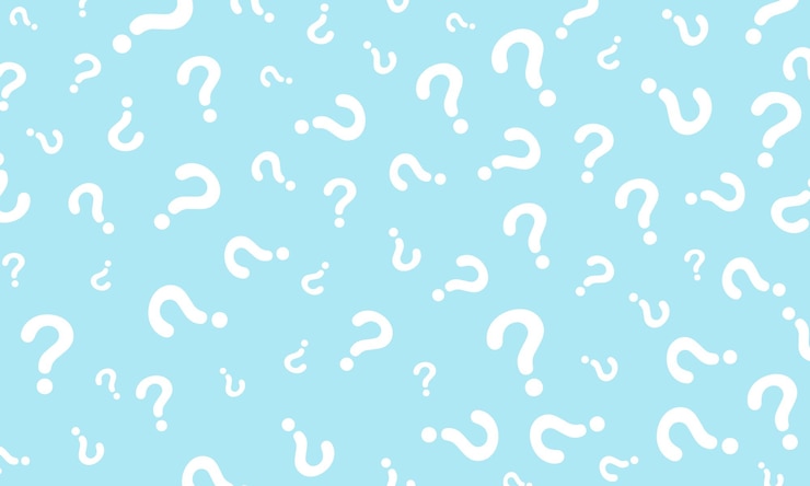 Vector vector de signos de interrogación blancos sobre fondo azul