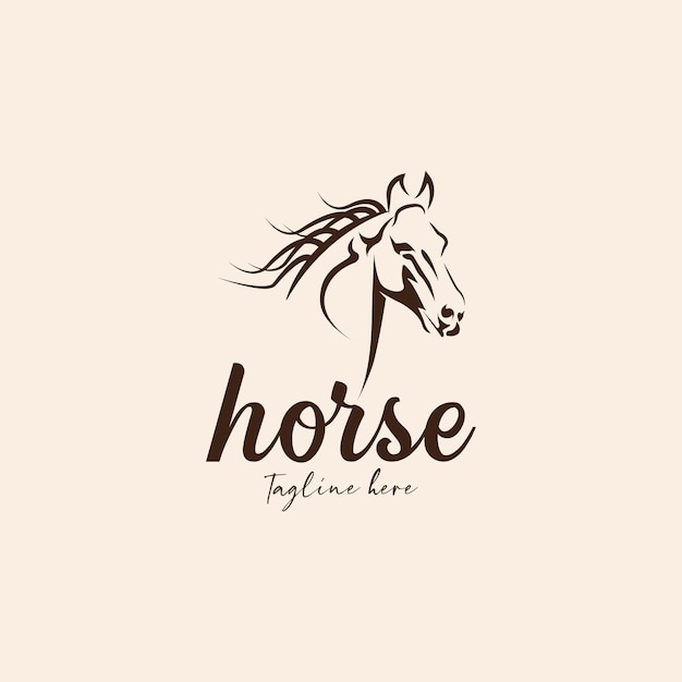 Vector silhouette of a horse's head