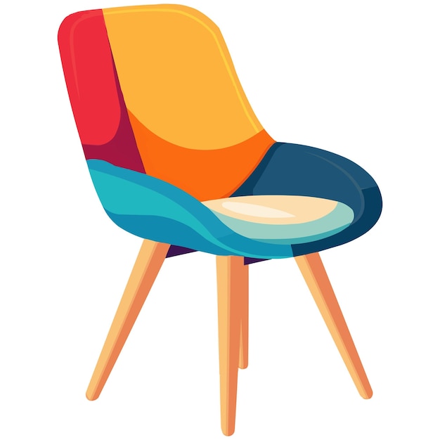 Vector de la silla de Bergre aislado sobre un fondo blanco sólido