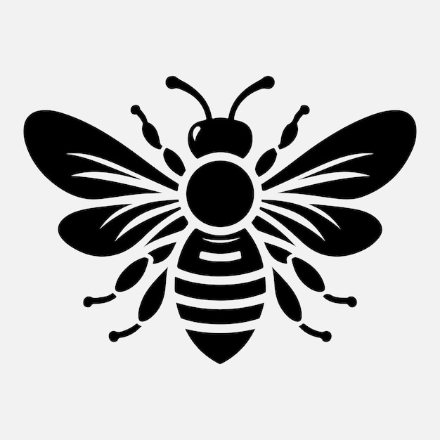 Vector de silueta de abeja