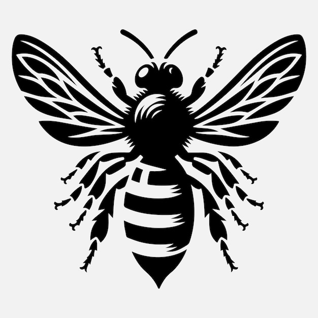 Vector de silueta de abeja