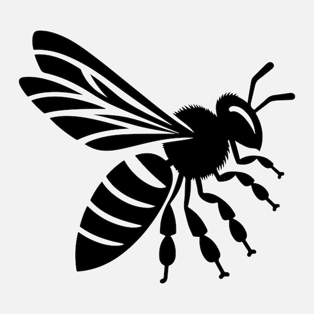 Vector de silueta de abeja