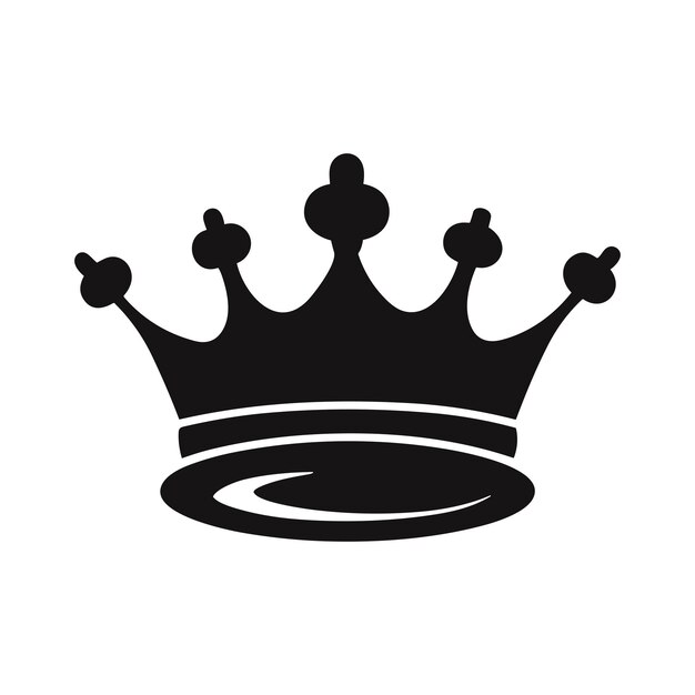 vector de silueta aislada de corona