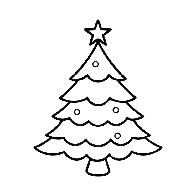 Vector de silueta del árbol de Navidad