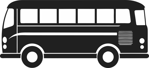 Vector de silueta de autobús en arte de fondo blancoEste es un archivo de eps vectorial editable e imprimible
