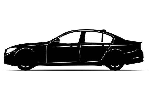 Vector de silueta de un automóvil de berlina