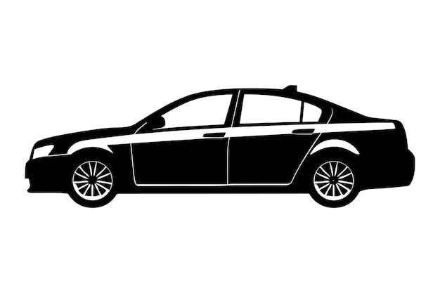 Vector de silueta de un automóvil de berlina