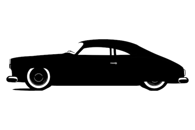 Vector de la silueta de un automóvil coupé