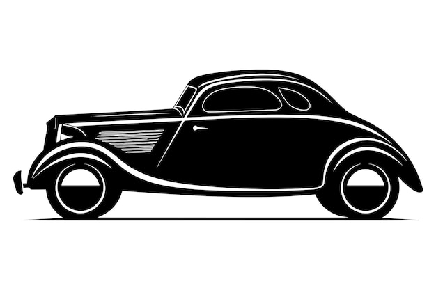 Vector de la silueta de un automóvil coupé