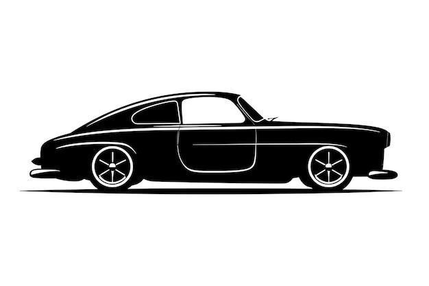 Vector de la silueta de un automóvil coupé