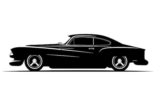 Vector de la silueta de un automóvil coupé