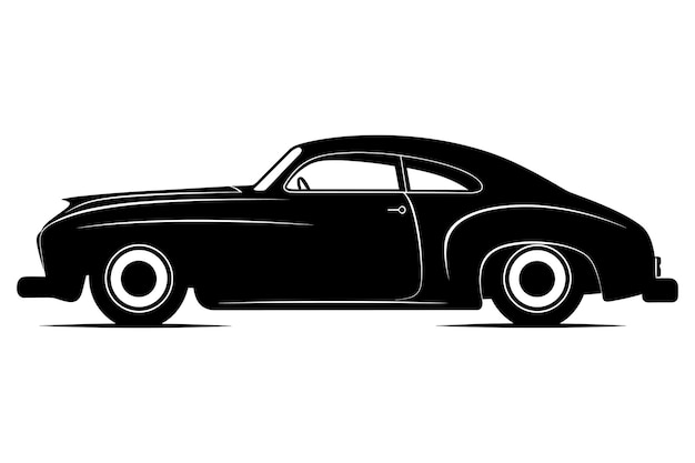 Vector de la silueta de un automóvil coupé