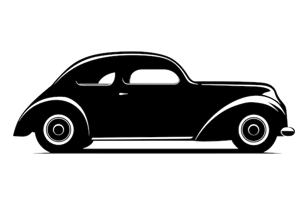 Vector de la silueta de un automóvil coupé