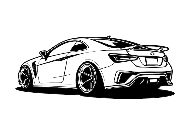 Vector de silueta de un automóvil deportivo