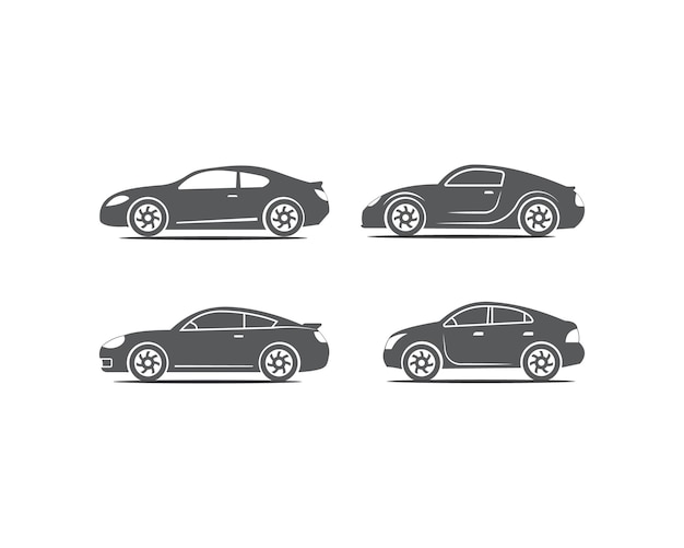 el vector de silueta del automóvil es plano