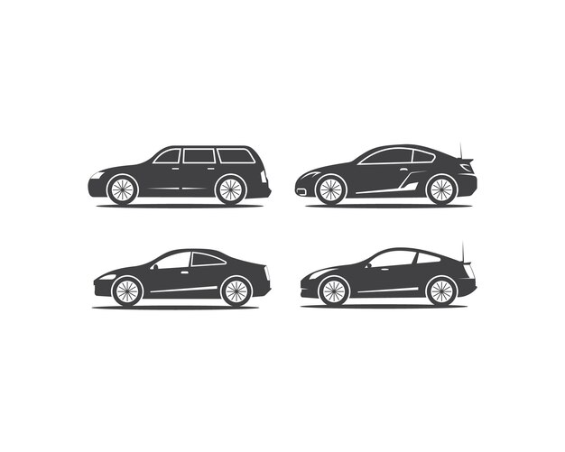 el vector de silueta del automóvil es plano