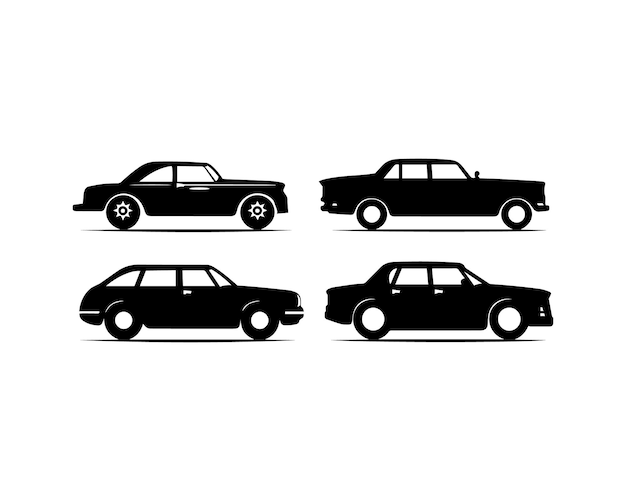 el vector de silueta del automóvil es plano