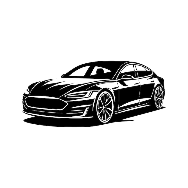 Vector de silueta de automóviles modernos