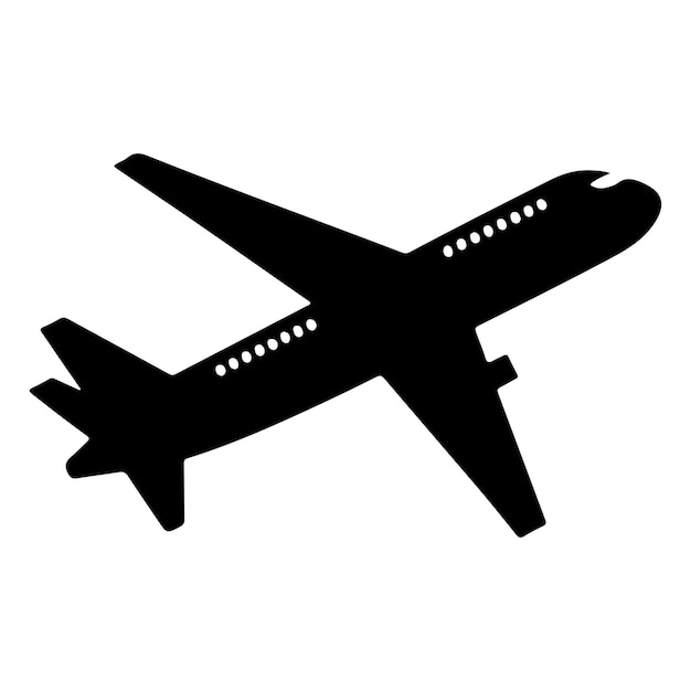 Vector de silueta de un avión