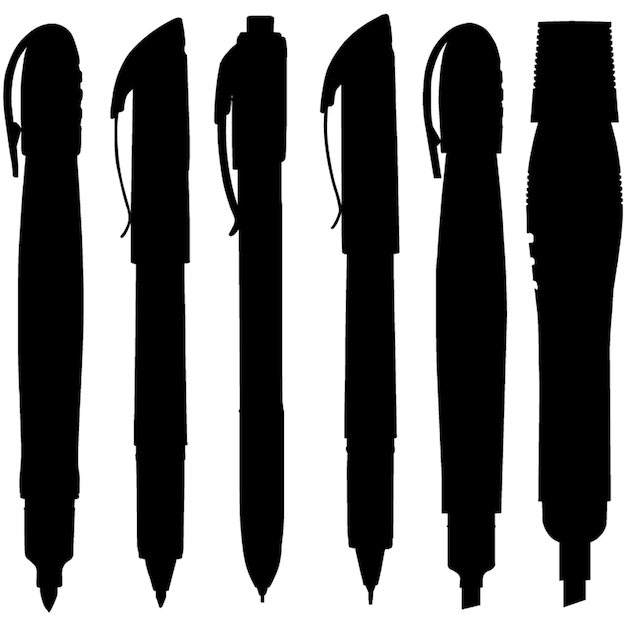 Vector de la silueta del bolígrafo