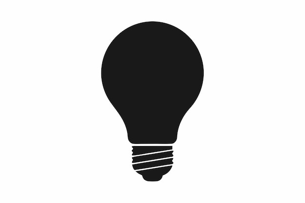 Vector de silueta del bulbo sobre un fondo blanco