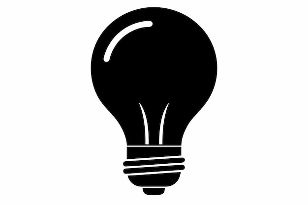 Vector de silueta del bulbo sobre un fondo blanco