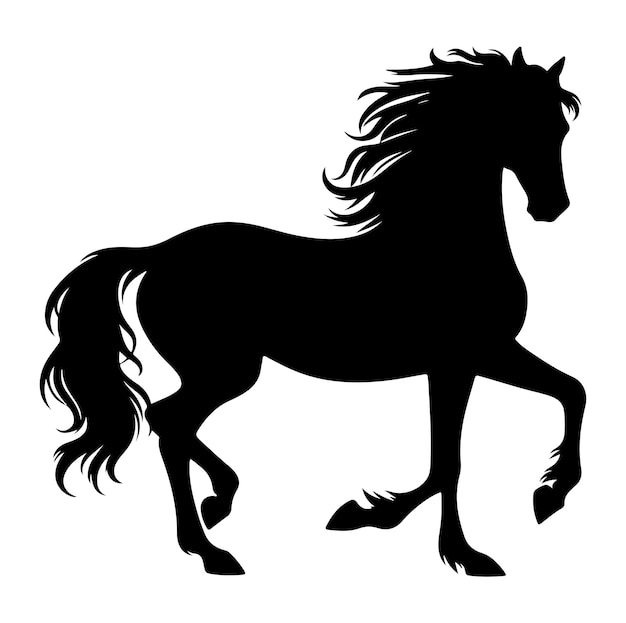 Vector de silueta de caballo