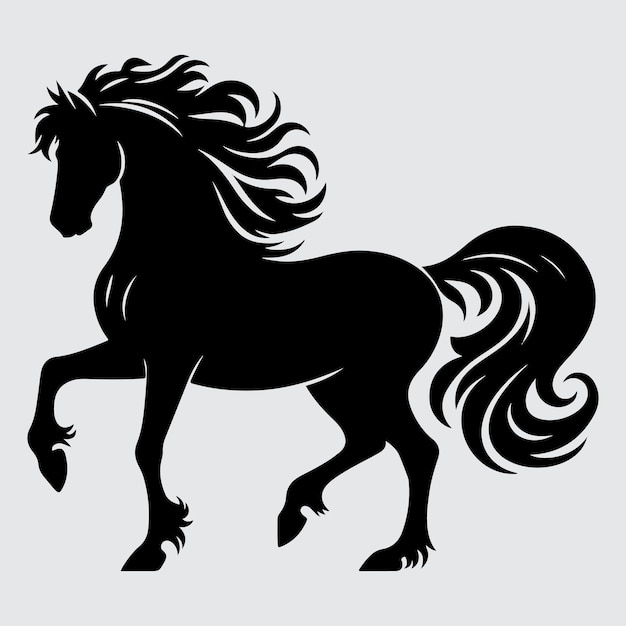 Vector de silueta de caballo