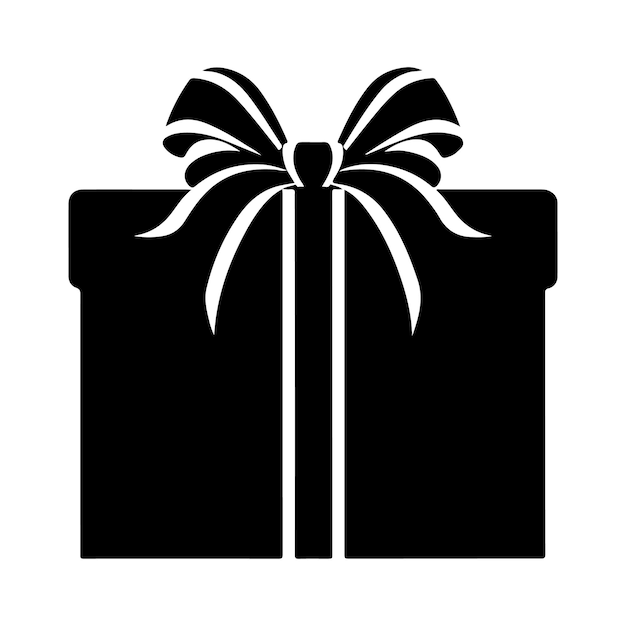 Vector de silueta de la caja de regalo decorativa