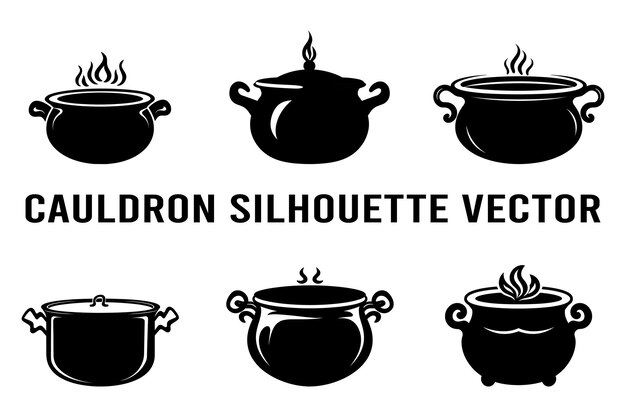 Vector de la silueta del caldero