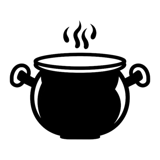 Vector de la silueta del caldero