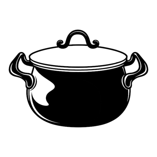 Vector de la silueta del caldero