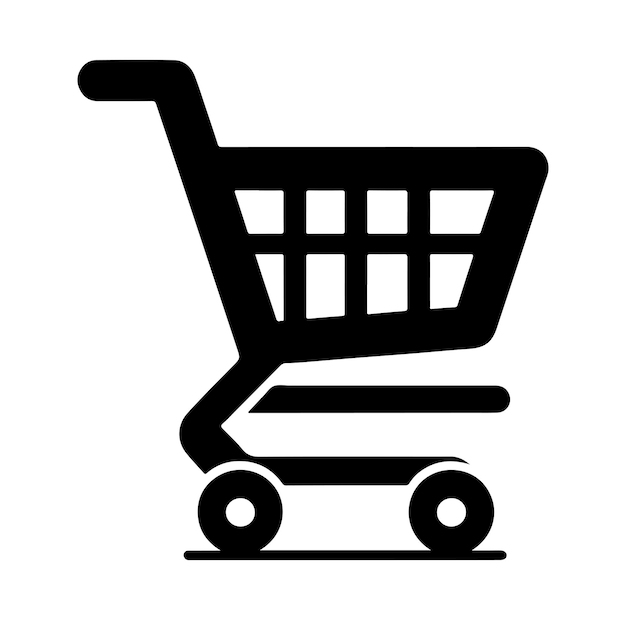 Vector de silueta del carrito de compras