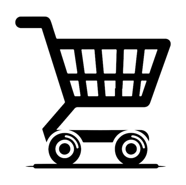 Vector de silueta del carrito de compras
